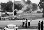 Lubin 31.08.1982, widok na błonia z osiedla Świerczewskiego